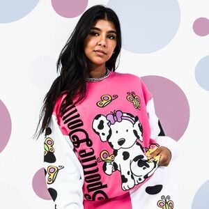 Spottie Dottie x Dumbgood Puff Print Crew Neck Sweatshirt Sanrio Womens Size L